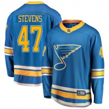 Men's Fanatics Branded St. Louis Blues Nolan Stevens Blue Alternate Jersey - Breakaway