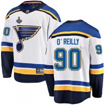 Men's Fanatics Branded St. Louis Blues Ryan O'Reilly White Away 2019 Stanley Cup Final Bound Jersey - Breakaway