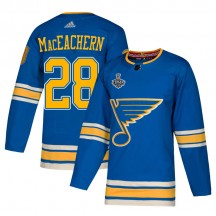 Men's Adidas St. Louis Blues MacKenzie MacEachern Blue Mackenzie MacEachern Alternate 2019 Stanley Cup Final Bound Jersey - Auth