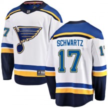 Men's Fanatics Branded St. Louis Blues Jaden Schwartz White Away Jersey - Breakaway