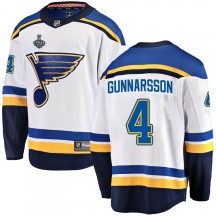Youth Fanatics Branded St. Louis Blues Carl Gunnarsson White Away 2019 Stanley Cup Final Bound Jersey - Breakaway