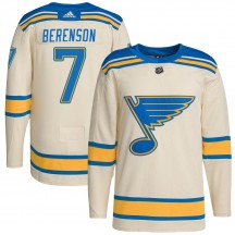 Men's Adidas St. Louis Blues Red Berenson Red Cream 2022 Winter Classic Player Jersey - Authentic