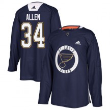Youth Adidas St. Louis Blues Jake Allen Blue Practice Jersey - Authentic