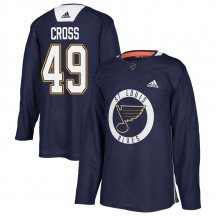Youth Adidas St. Louis Blues Tommy Cross Blue Practice Jersey - Authentic