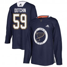 Youth Adidas St. Louis Blues Jake Dotchin Blue Practice Jersey - Authentic