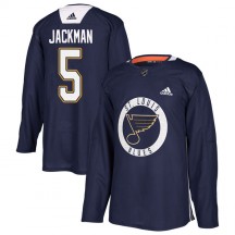 Youth Adidas St. Louis Blues Barret Jackman Blue Practice Jersey - Authentic