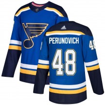 Youth Adidas St. Louis Blues Scott Perunovich Blue Home Jersey - Authentic