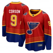Youth Fanatics Branded St. Louis Blues Shayne Corson Red 2020/21 Special Edition Jersey - Breakaway
