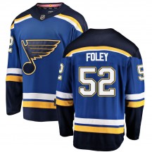Youth Fanatics Branded St. Louis Blues Erik Foley Blue Home Jersey - Breakaway