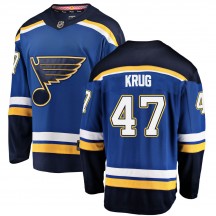 Men's Fanatics Branded St. Louis Blues Torey Krug Blue Home Jersey - Breakaway
