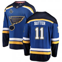 Youth Fanatics Branded St. Louis Blues Brian Sutter Blue Home 2019 Stanley Cup Final Bound Jersey - Breakaway
