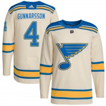Youth Adidas St. Louis Blues Carl Gunnarsson Cream 2022 Winter Classic Player Jersey - Authentic