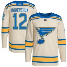 Youth Adidas St. Louis Blues Dale Hawerchuk Cream 2022 Winter Classic Player Jersey - Authentic