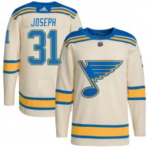 Youth Adidas St. Louis Blues Curtis Joseph Cream 2022 Winter Classic Player Jersey - Authentic