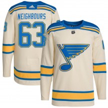 Youth Adidas St. Louis Blues Jake Neighbours Cream 2022 Winter Classic Player Jersey - Authentic