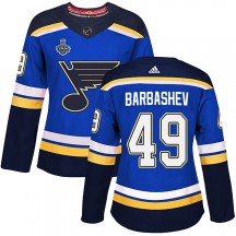 Women's Adidas St. Louis Blues Ivan Barbashev Blue Home 2019 Stanley Cup Final Bound Jersey - Authentic