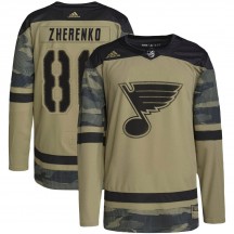 Youth Adidas St. Louis Blues Vadim Zherenko Camo Military Appreciation Practice Jersey - Authentic