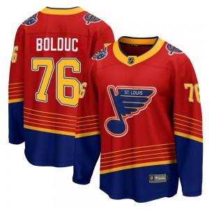 Men's Fanatics Branded St. Louis Blues Zack Bolduc Red 2020/21 Special Edition Jersey - Breakaway