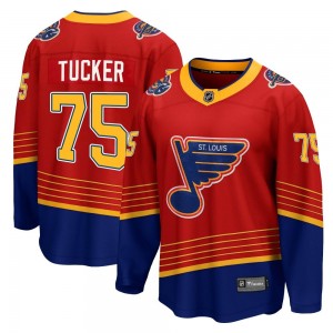 Men's Fanatics Branded St. Louis Blues Tyler Tucker Red 2020/21 Special Edition Jersey - Breakaway