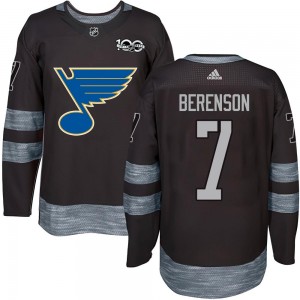 Men's St. Louis Blues Red Berenson Black 1917-2017 100th Anniversary Jersey - Authentic