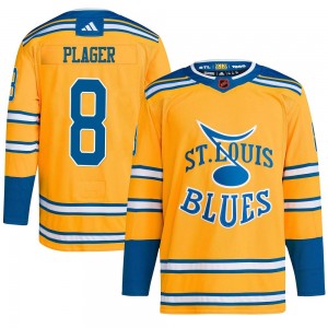 Men's Adidas St. Louis Blues Barclay Plager Yellow Reverse Retro 2.0 Jersey - Authentic