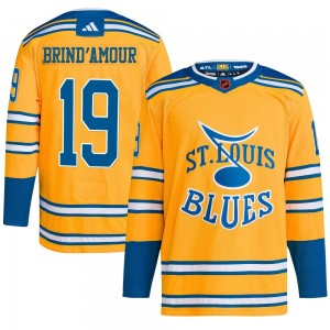 Youth Adidas St. Louis Blues Rod Brind'amour Yellow Rod Brind'Amour Reverse Retro 2.0 Jersey - Authentic