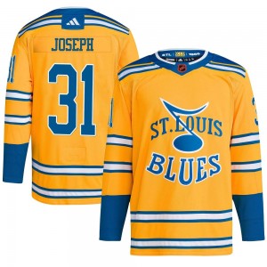 Youth Adidas St. Louis Blues Curtis Joseph Yellow Reverse Retro 2.0 Jersey - Authentic