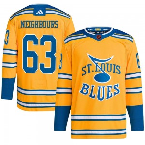 Youth Adidas St. Louis Blues Jake Neighbours Yellow Reverse Retro 2.0 Jersey - Authentic