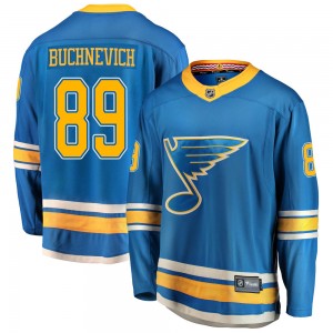 Men's Fanatics Branded St. Louis Blues Pavel Buchnevich Blue Alternate Jersey - Breakaway