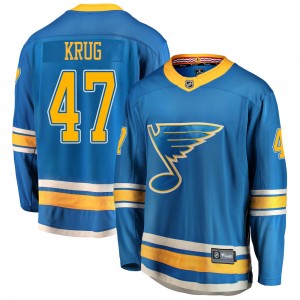 Men's Fanatics Branded St. Louis Blues Torey Krug Blue Alternate Jersey - Breakaway