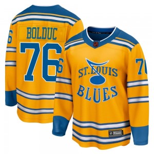 Men's Fanatics Branded St. Louis Blues Zack Bolduc Yellow Special Edition 2.0 Jersey - Breakaway