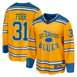 Men's Fanatics Branded St. Louis Blues Grant Fuhr Yellow Special Edition 2.0 Jersey - Breakaway