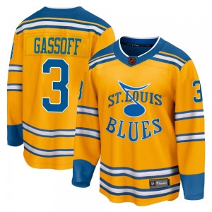 Men's Fanatics Branded St. Louis Blues Bob Gassoff Yellow Special Edition 2.0 Jersey - Breakaway