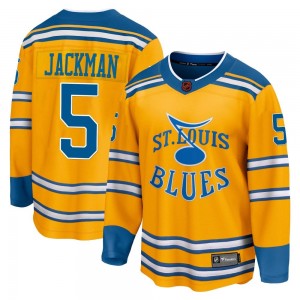 Men's Fanatics Branded St. Louis Blues Barret Jackman Yellow Special Edition 2.0 Jersey - Breakaway