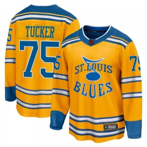 Men's Fanatics Branded St. Louis Blues Tyler Tucker Yellow Special Edition 2.0 Jersey - Breakaway