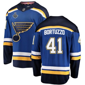 Men's Fanatics Branded St. Louis Blues Robert Bortuzzo Blue Home 2019 Stanley Cup Final Bound Jersey - Breakaway