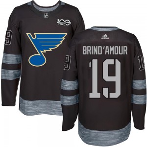 Youth St. Louis Blues Rod Brind'amour Black Rod Brind'Amour 1917-2017 100th Anniversary Jersey - Authentic