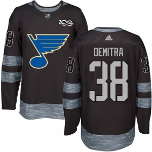 Youth St. Louis Blues Pavol Demitra Black 1917-2017 100th Anniversary Jersey - Authentic