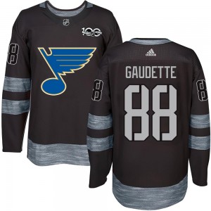 Youth St. Louis Blues Adam Gaudette Black 1917-2017 100th Anniversary Jersey - Authentic