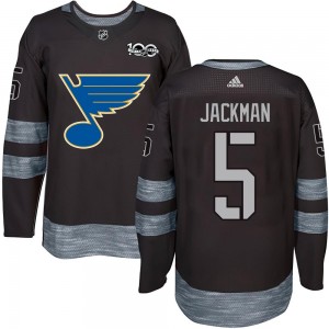 Youth St. Louis Blues Barret Jackman Black 1917-2017 100th Anniversary Jersey - Authentic