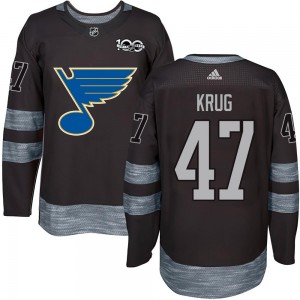 Youth St. Louis Blues Torey Krug Black 1917-2017 100th Anniversary Jersey - Authentic