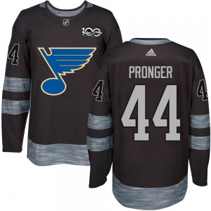Youth St. Louis Blues Chris Pronger Black 1917-2017 100th Anniversary Jersey - Authentic
