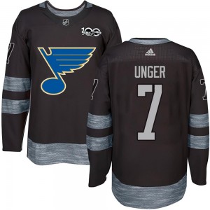 Youth St. Louis Blues Garry Unger Black 1917-2017 100th Anniversary Jersey - Authentic