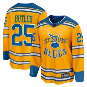Youth Fanatics Branded St. Louis Blues Chris Butler Yellow Special Edition 2.0 Jersey - Breakaway