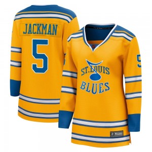 Women's Fanatics Branded St. Louis Blues Barret Jackman Yellow Special Edition 2.0 Jersey - Breakaway