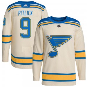 Men's Adidas St. Louis Blues Tyler Pitlick Cream 2022 Winter Classic Player Jersey - Authentic