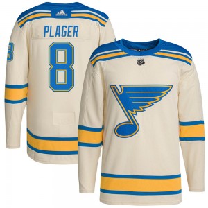 Men's Adidas St. Louis Blues Barclay Plager Cream 2022 Winter Classic Player Jersey - Authentic