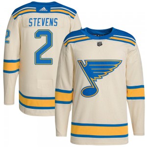 Men's Adidas St. Louis Blues Scott Stevens Cream 2022 Winter Classic Player Jersey - Authentic