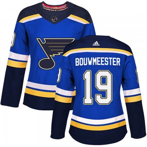 Women's Adidas St. Louis Blues Jay Bouwmeester Blue Home Jersey - Authentic