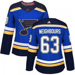 Women's Adidas St. Louis Blues Jake Neighbours Blue Home Jersey - Authentic